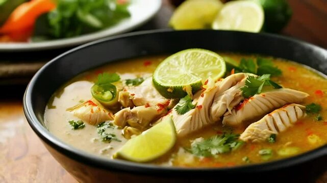 Warm Chicken Soto with Lime