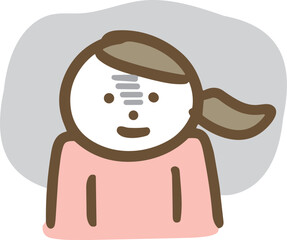 とても怒っている私服の若い女性(上半身・正面)