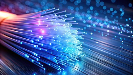 High angle view of optical fiber cables providing high-speed Internet connection