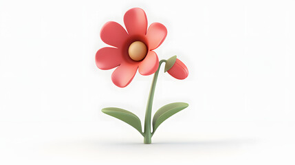 Fototapeta premium Flower icon Ecology 3D