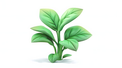 Fototapeta premium Herb icon Ecology 3D