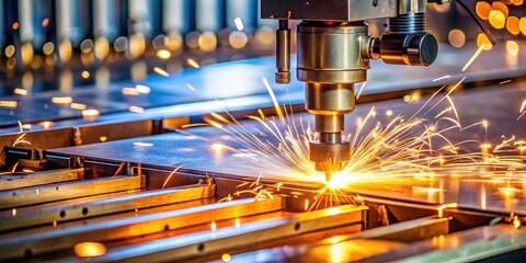 Plasma cutting of metal parts after machining process, plasma cutting, metal fabrication