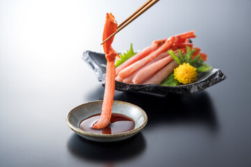 美味しいボイル紅ズワイガニのお刺身