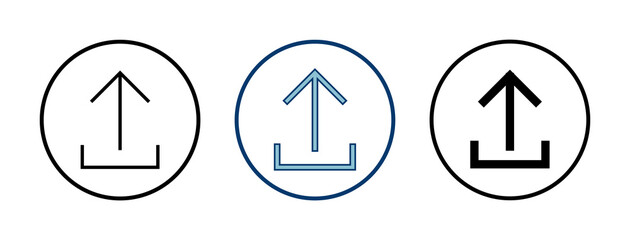 Upload icon vector isolated on white background. Upload sign icon. Upload button. Load symbol.
