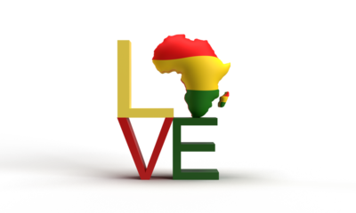 Love text font calligraphy hand written script south african red yellow green orange color map object icon design january february month america humanright 2025 culture freedom black history month oct