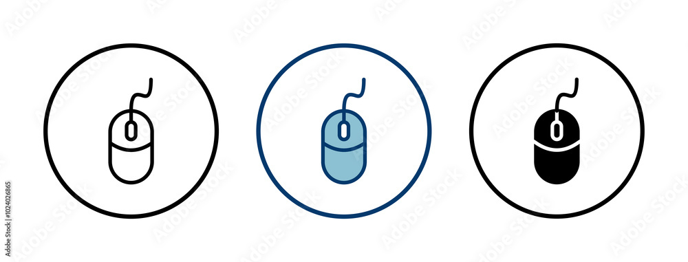Aufkleber computer mouse icon vector isolated on white background. computer mouse vector icon