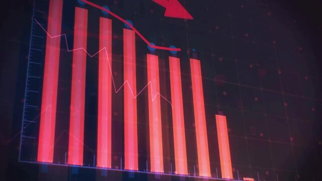 down chart, loop background animation
