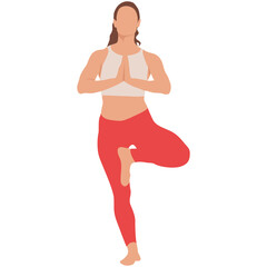 Yoga Meditation Woman Illustration