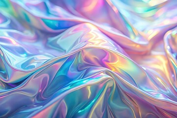 Fototapeta premium Holographic abstract soft pastel colors backdrop with iridescent background from a low angle view