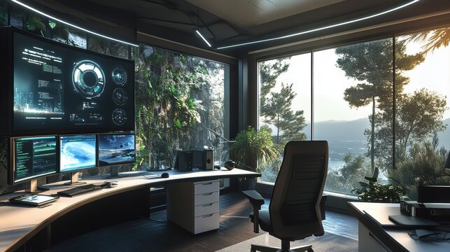 Digital detox zone adjacent to high tech home office