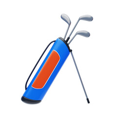 3D Golf Bag with Sticks Inside