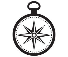 Vector compass icon, Compass simple icon, Compass design