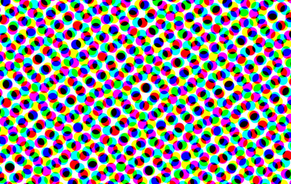 fun beautiful retro pop art funky urban colorful comic book background dot polka circle raster random pattern. circular patterns in various sizes, overlapping for depth, and incorporate bold comic-sty