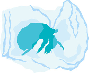 Illustration of animals entangled in plastic