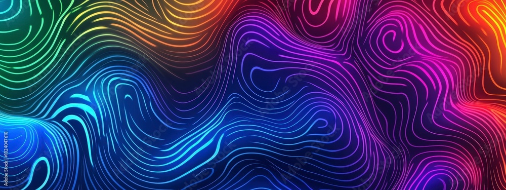 Poster vibrant and colorful abstract swirling patterns in a mesmerizing design