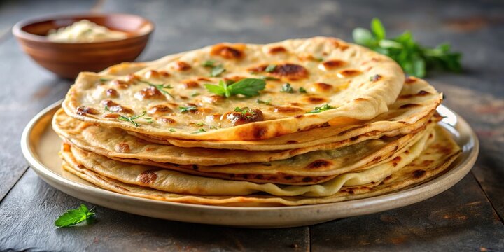image of a plate of parathas and flatbreads