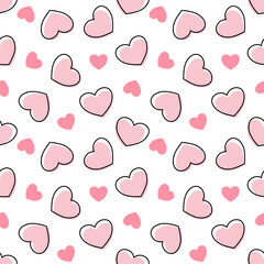 seamless pattern with hearts