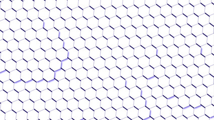 Futuristic abstract honeycomb mosaic white background.	 Abstract wallpaper for interior design