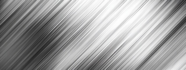 Fototapeta premium Abstract metallic texture with diagonal lines in black and white