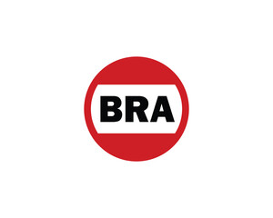 BRA logo design vector template. BRA