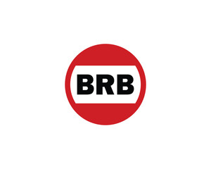 BRB logo design vector template. BRB
