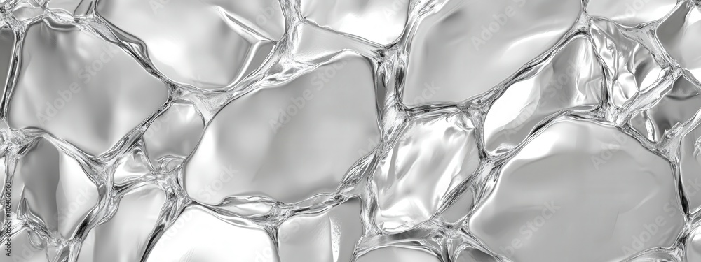 Aufkleber abstract textured background with interlocking silver and translucent shapes