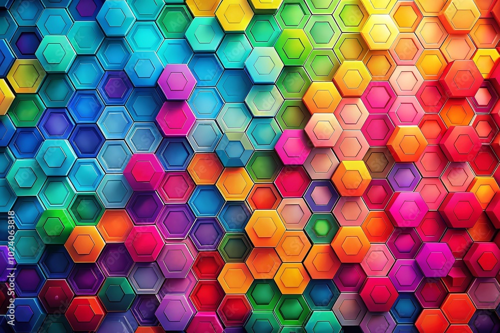 Poster abstract geometric background with hexagon pattern for modern design, technology, and creative proje
