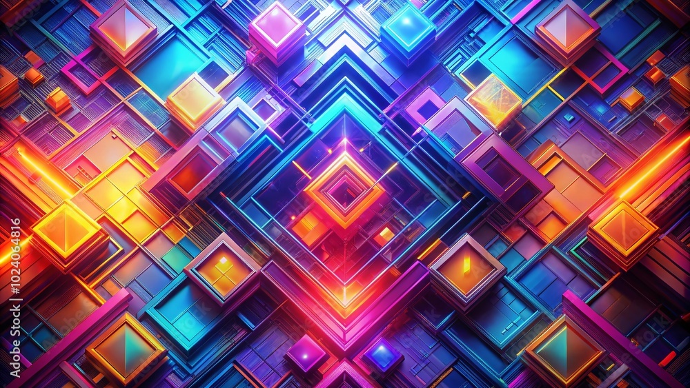 Aufkleber abstract technology background with diagonally overlapped geometric squares shape for modern design 