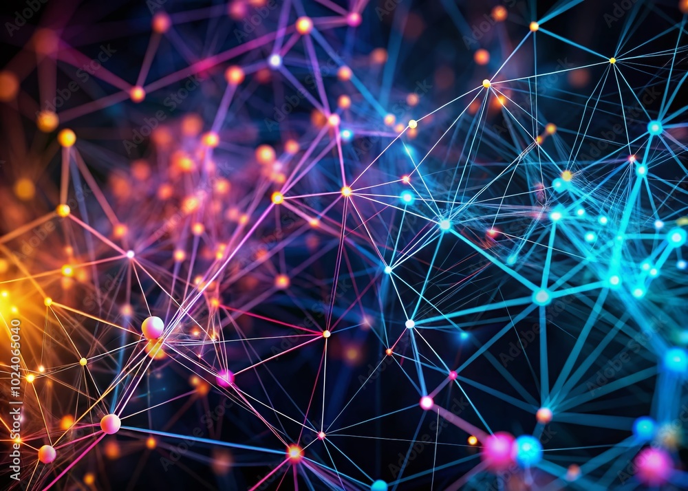 Poster a captivating background featuring plexus lines and dots, perfect for 4k video projects. this dynami