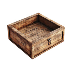 Wooden Crate isolated on transparent background