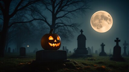 Halloween in the cemetery
