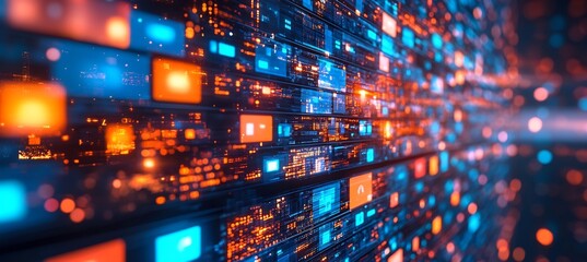 Obraz premium Ai personalized content visualized in an abstract composition showing how artificial intelligence tailors media experiences from music playlists to customized news feeds