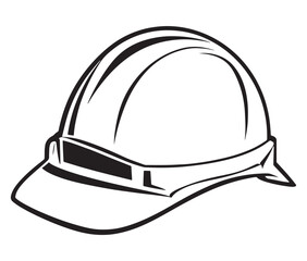 Construction Hard Hat Silhouette Vector, Engineer hard hat Safety Helmet, Safety helmet icon