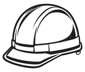 Construction Hard Hat Silhouette Vector, Engineer hard hat Safety Helmet, Safety helmet icon