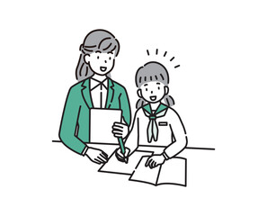 中学生　勉強　塾