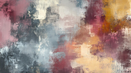 Obraz premium Oil paint strokes on wide canvas textured background decorating art painting illustration, generated ai. Textured Canvas. Illustration