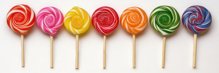 colorful candy lollipops