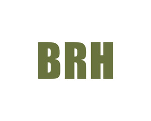 BRH logo design vector template. BRH