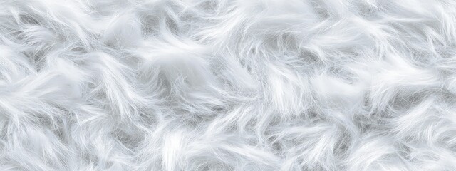 Soft and fluffy white fur texture close-up background image