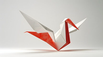 Origami icon japanese 3D