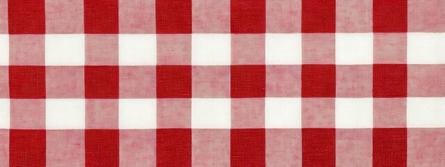 red and white checkered tablecloth