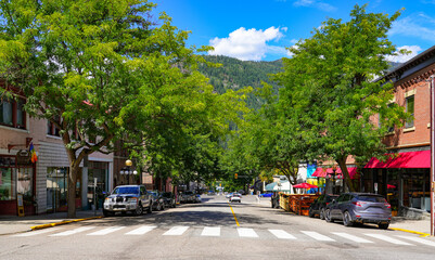 Stores on Ward Street in Nelson, British Columbia, Canada aka 