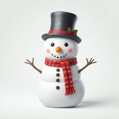 cute snowman character isolated on white background