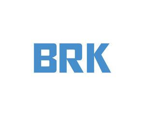 BRK logo design vector template. BRK