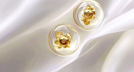 Close-up of cells and nuclei for skin care product advertising