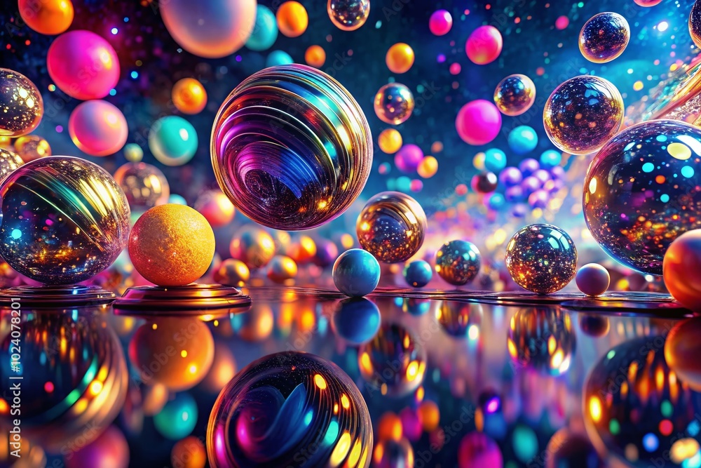 Poster breathtaking 3d visuals featuring abstract forms and patterns, perfect for enhancing creative projec