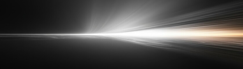 Abstract Bright Light Streaks on Black Background