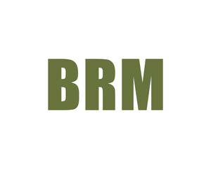 BRM logo design vector template. BRM