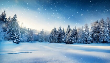 Fototapeta premium winter space of snow