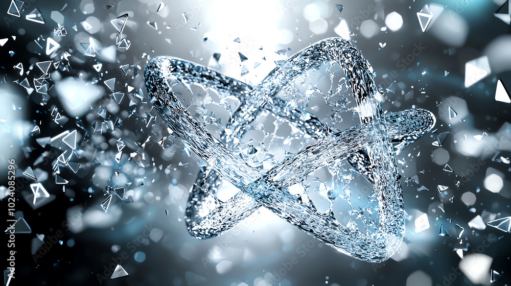 Poster sparkling water droplets creating a stunning abstract pattern.